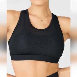 Fabletics Black Faye High Impact Sports Bra Women's Size XL
